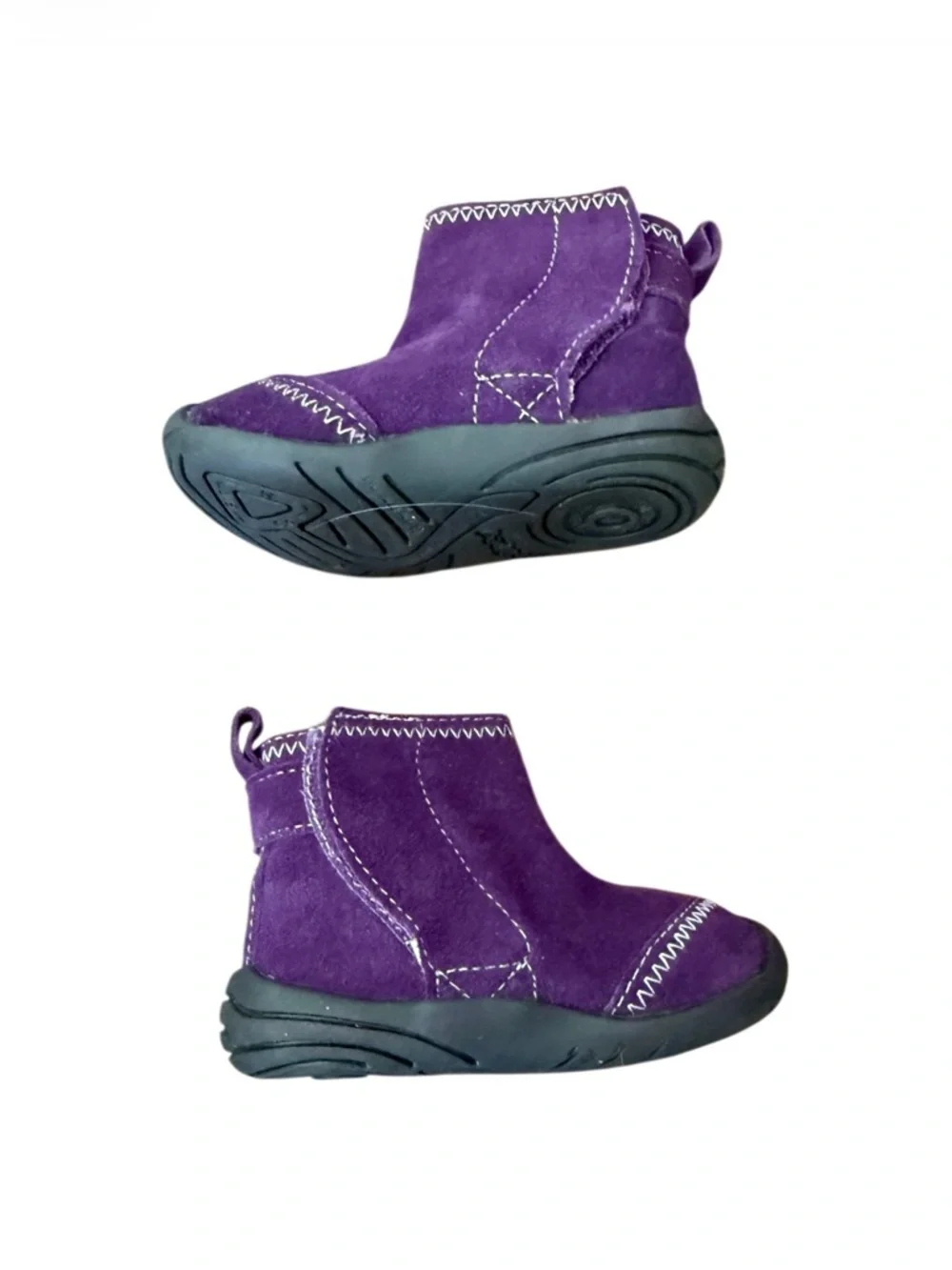Pediped Purple Flower Suede Booties - Like New Size 4